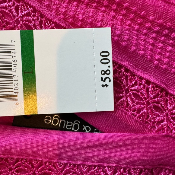 Cable and Gauge pink blouse top pink new with tags large! - Picture 3 of 7